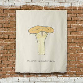 Botanische Chanterelle Mushroom Tapestory Wandteppich