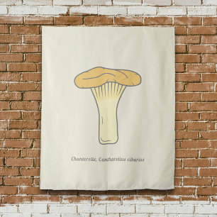 Botanische Chanterelle Mushroom Tapestory Wandteppich