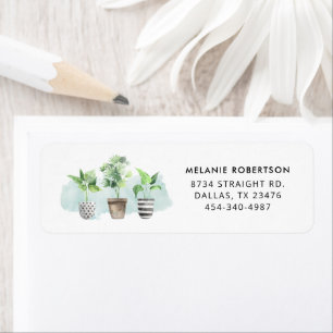 Botanische Chic Watercolor-Pflanze kehren zurück