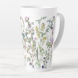 Botanische Clover Wildblume Blume Latte Tasse