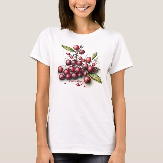 Botanische Cranberries T-Shirt (Vorderseite)