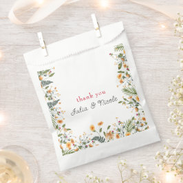 Botanische Daffodils Daisy Peony Blume Hochzeit Geschenktütchen