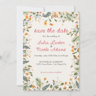 Botanische Daffodils Daisy Peony Blume Hochzeit Save The Date