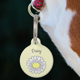 Botanische Daisy-Blume Gelbe Pet Haustiermarke