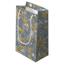 Botanische Daisy Floral Yellow & Navy Blue Wedding Kleine Geschenktüte