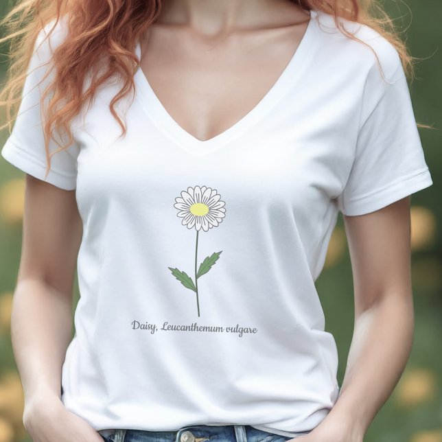Botanische Daisy Pastel Blume T-Shirt (Botanical Daisy Pastel Flower T-Shirt)