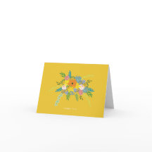 Botanische Dankeskarten - Gelb