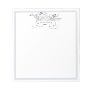 Botanische Datums-Nacht-Karte Notizblock