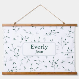 Botanische Dekoration des Kinderzimmers Minimalist Wandteppich Mit Holzrahmen