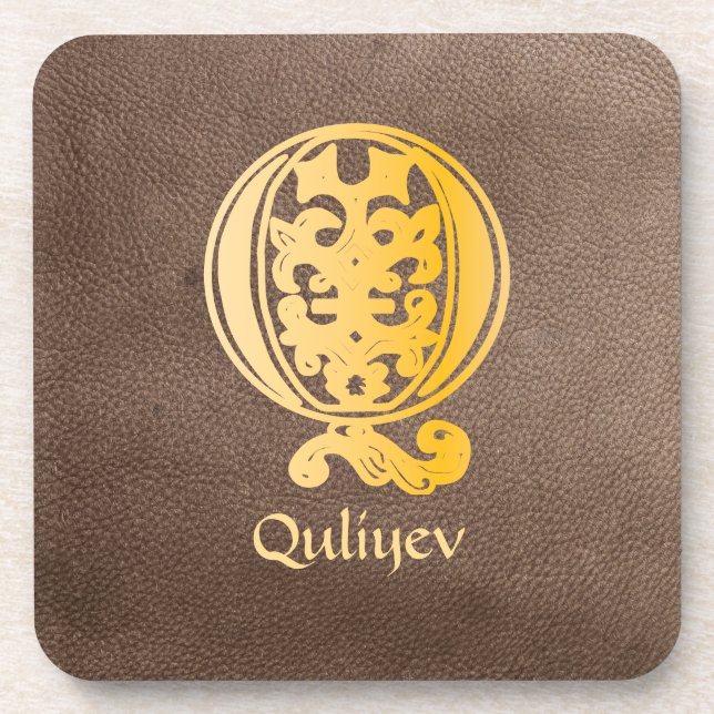 Botanische Dekorative Hauptstadt Q Getränkeuntersetzer (Vorderseite)