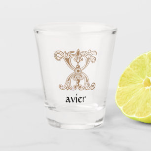 Botanische Dekorative mittelalterliche Hauptstadt Schnapsglas