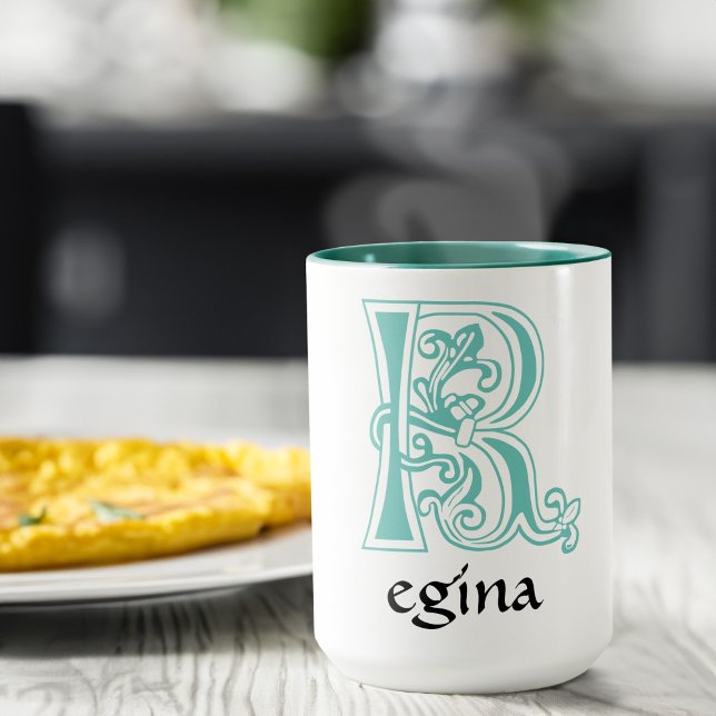 Botanische Dekorative mittelalterliche Hauptstadt  Tasse (Von Creator hochgeladen)