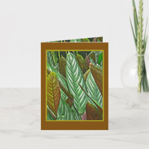 Botanische Dieffenbachia-Tropen-Dschungelpflanze Dankeskarte