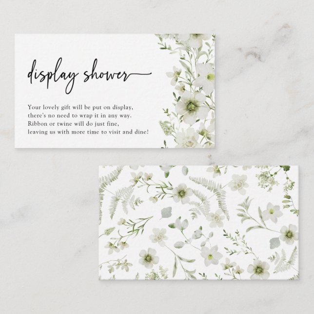 Botanische Display-Duschkarte Begleitkarte (Vorne/Hinten)