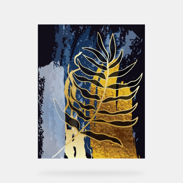 Botanische Dschungelpalme Acrylschild (Vorderseite)