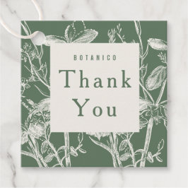 Botanische dunkle Sage Cream Floral Moderne Vielen Geschenkanhänger