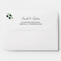 Botanische Einladungen für Olivenzweige