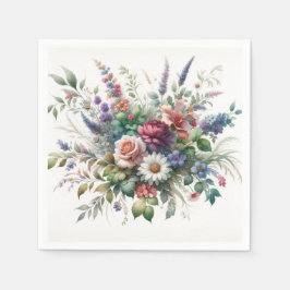 Botanische Elegance Blumenpapier Napkin Serviette