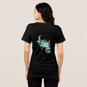 Botanische Elegance Monogram B - Blumenstrauß-Kuns Tri-Blend Shirt