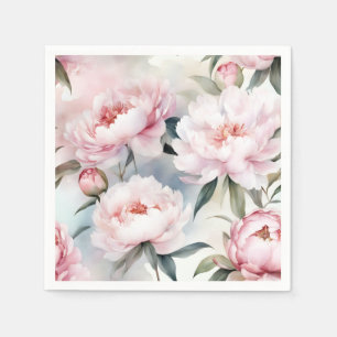 Botanische Elegance Rosa Zitronen Serviette