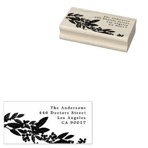 Botanische Elegance Weihnachten Rücksendeadresse Gummistempel