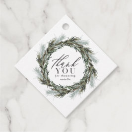 Botanische elegante moderne Babydusche Vielen Dank Geschenkanhänger