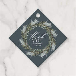 Botanische elegante moderne Babydusche Vielen Dank Geschenkanhänger