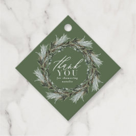 Botanische elegante moderne Babydusche Vielen Dank Geschenkanhänger