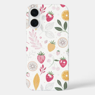 “Botanische Erdbeer-Limonen-iPhone-iPad-Hülle” iPhone 16 Hülle