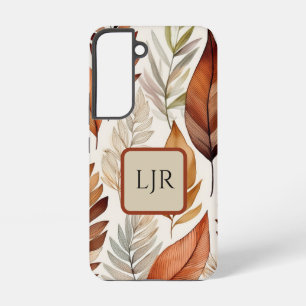 Botanische erdige braune und Salbei-Handyhülle Samsung Galaxy Hülle