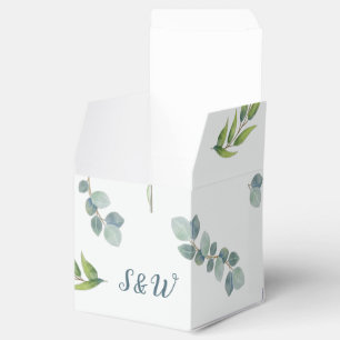 Botanische Eukalyptus-Blätter Hochzeitsgeschenkbox Geschenkschachtel