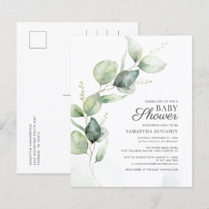 Botanische Eukalyptus Greenery Baby Dusche
