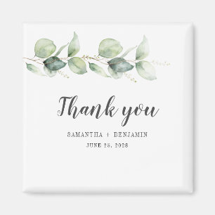 Botanische Eukalyptus Watercolor Hochzeit Vielen D Magnet