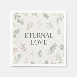 Botanische ewige Liebe Serviette