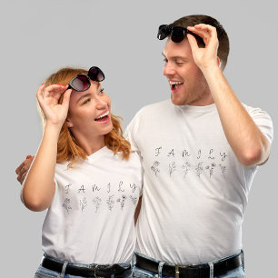 Botanische FAMILIE Elegantes Minimalistisches Flor Tri-Blend Shirt