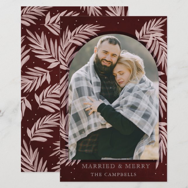 Botanische Ferienkarte Red Merch Arch Budget (Vorne/Hinten)