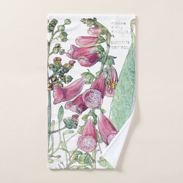 Botanische Fingerhut-Blumen-Bad-Tücher Badhandtuch Set (Handtuch)