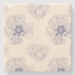 Botanische Flasche Poppy Steinuntersetzer