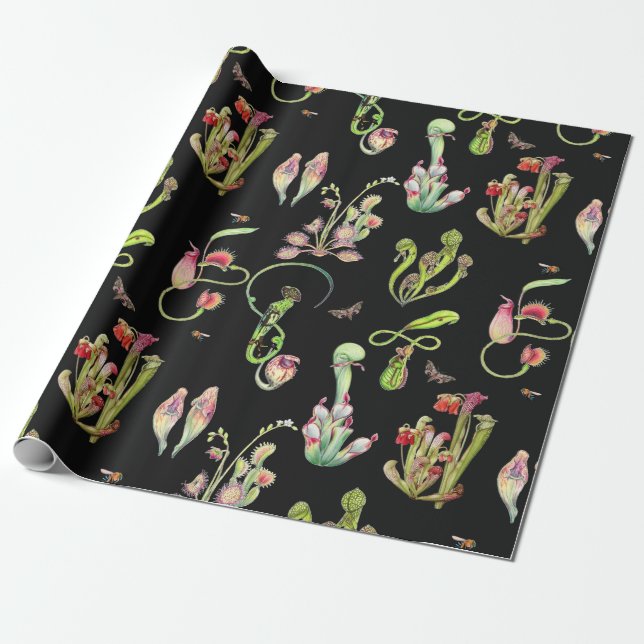 Botanische Fleischfresser Geschenkpapier (Ungerollt)