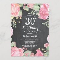 Botanische Flora 30. Geburtstag Einladung