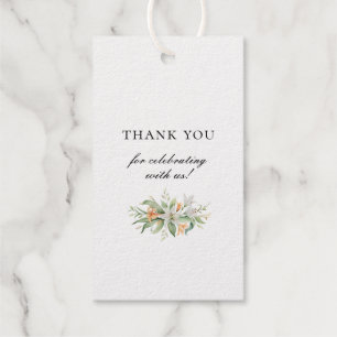 Botanische Floral Lily Vielen Dank Geschenkanhänger