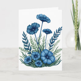 Botanische Florale Grußkarte zum Falten Karte