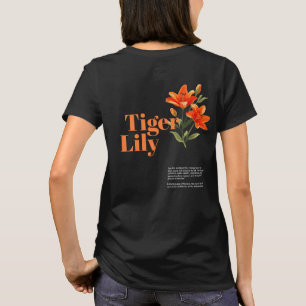 Botanische Florale Orangefarbene Lilie Grafik Natu T-Shirt