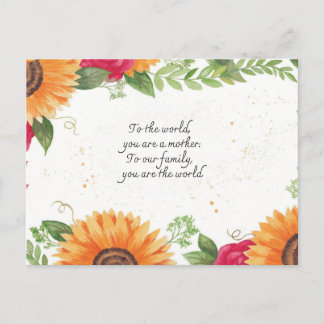 Botanische Floralkarte – Grußkarte Postkarte