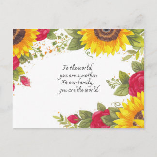 Botanische Floralkarte – Grußkarte Postkarte