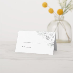 Botanische Foliage-Illustration Hochzeitsszenierun Platzkarte