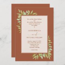 Botanische Foliage Terracotta Wedding