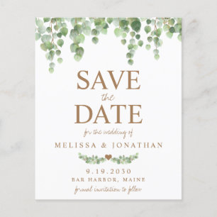 Botanische Folien Save the Date Postkarte