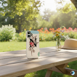 Botanische Form Boho Retro mit Name 1. Hauptstadt  iPhone 16 Plus Hülle