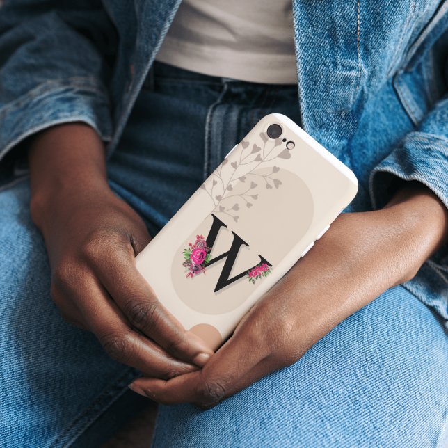 Botanische Form Boho Retro mit Name 1. Hauptstadt  Case-Mate iPhone Hülle (Von Creator hochgeladen)